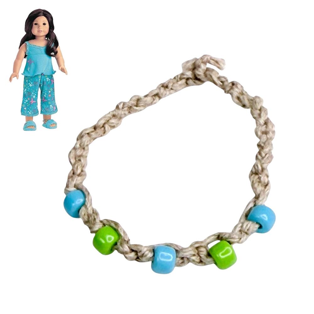 American Girl Jess Ankle Bracelet Pajamas Accessory Doll Hemp Bead Jewelry